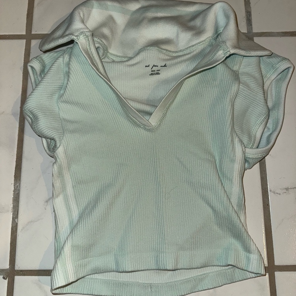 Urban Outfitters Mint Ribbed Top